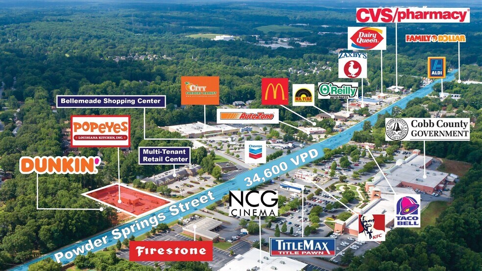 More Photos Of 1101 Powder Springs St, Marietta Fast Food For Sale