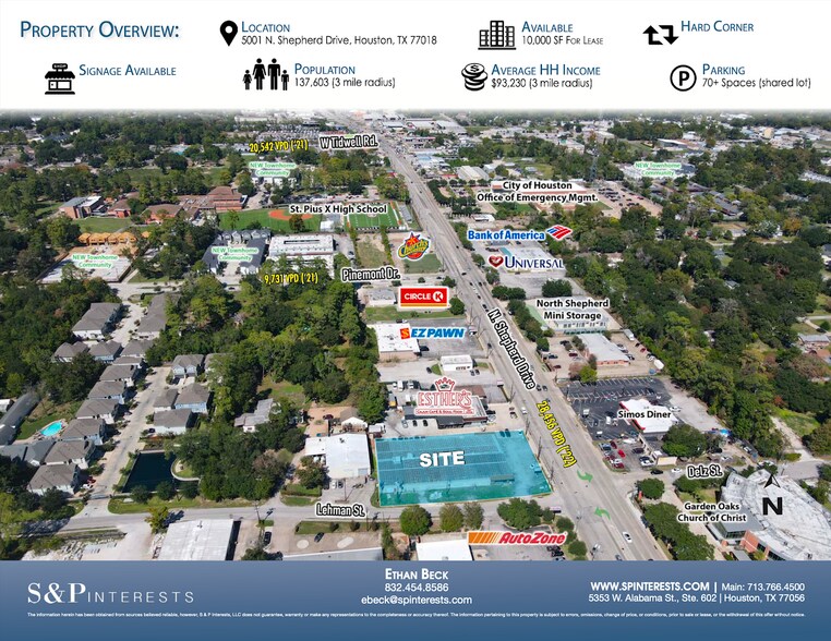 More Photos Of 5001 N Shepherd Dr, Houston Freestanding For Lease