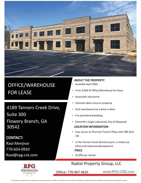 More Photos Of 4189 Tanners Creek Dr, Flowery Branch Warehouse For Lease