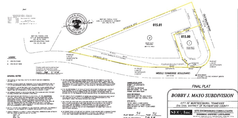 More Photos Of Middle Tennessee Blvd @ Old Salem Rd, Murfreesboro Land For Sale