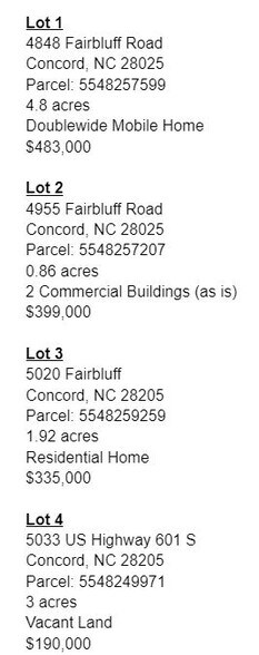 More Photos Of 4957 US Highway 601 S, Concord Warehouse For Sale