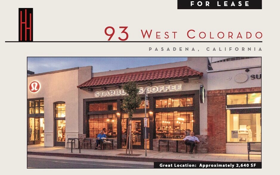 Primary Photo Of 93 W Colorado Blvd, Pasadena Storefront For Lease