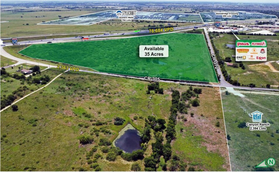 More Photos Of SWC I-35 & CR 305, Jarrell Land For Sale