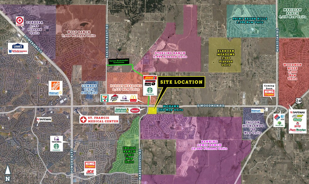 SEC Woodmen & Marksheffel Rd, Colorado Springs, CO 80908 Land For