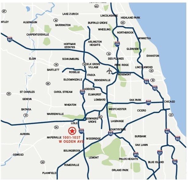 More Photos Of 1001-1037 W Ogden Ave, Naperville Unknown For Lease