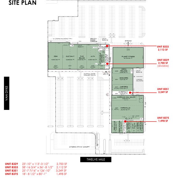 More Photos Of 8301-8399 E 12 Mile Rd, Warren Unknown For Lease
