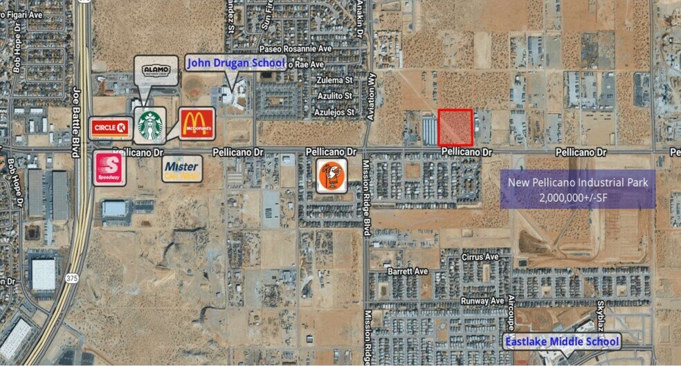 Primary Photo Of 12861 Pellicano Dr, El Paso Land For Sale