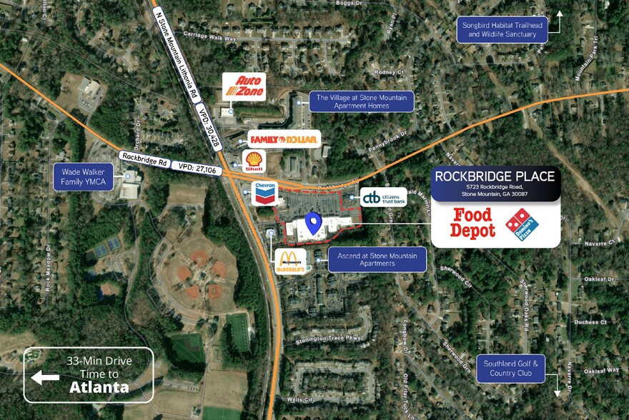 More Photos Of 5751 Rockbridge Rd, Stone Mountain Freestanding For Sale