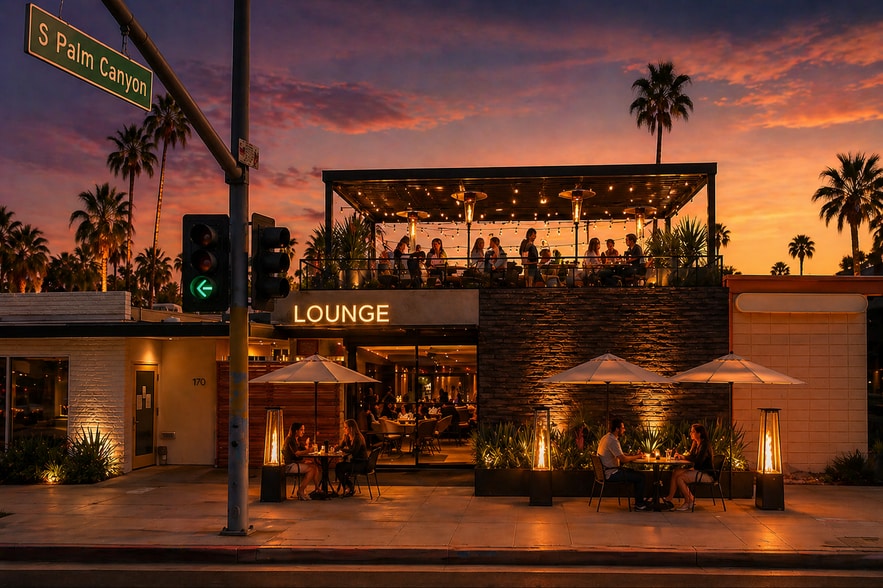 Primary Photo Of 180 E Palm Canyon Dr, Palm Springs Restaurant For Lease