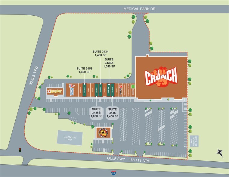 More Photos Of 3400-3410 Gulf Freeway, Dickinson Unknown For Lease