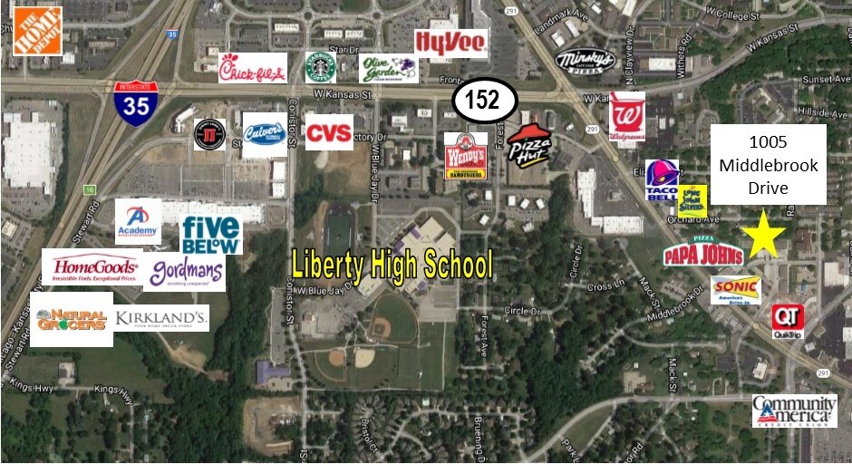 More Photos Of 1005 Middlebrook Dr, Liberty Office For Lease