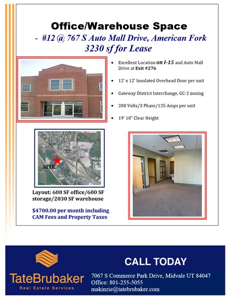 More Photos Of 767 S Auto Mall Dr, American Fork Warehouse For Lease