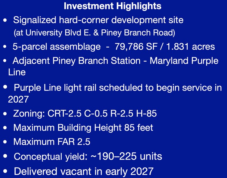 More Photos Of 706 University Blvd E, Silver Spring Land For Sale