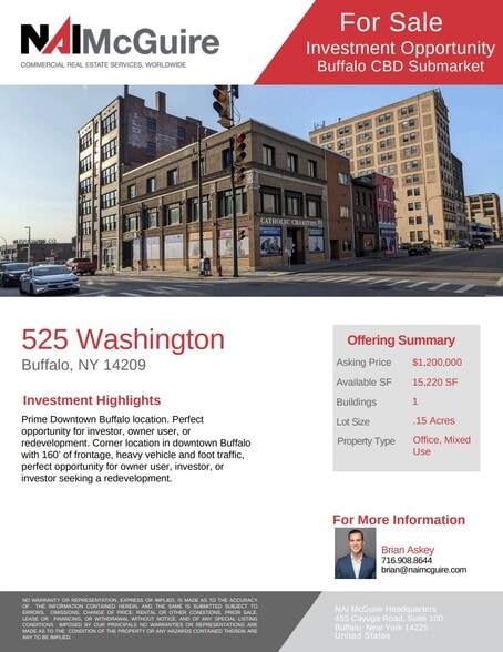 More Photos Of 525 Washington St, Buffalo Office Residential For Sale