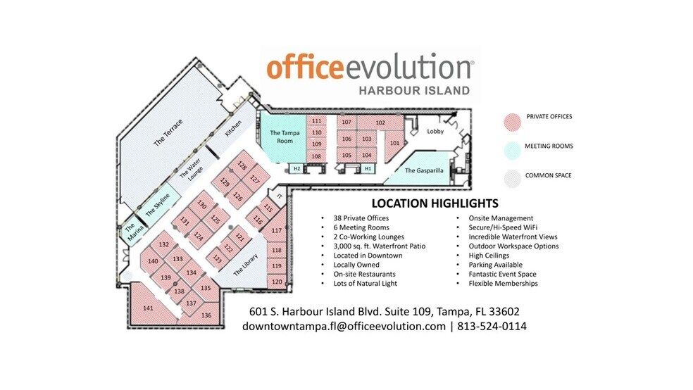 More Photos Of 601 S Harbour Island Blvd, Tampa Coworking Space