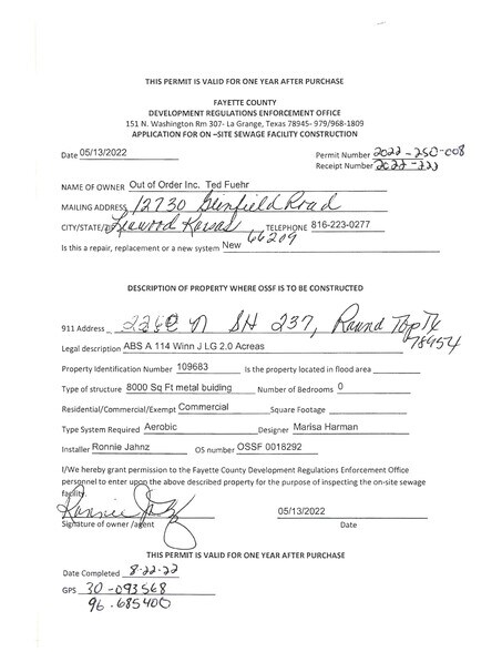 More Photos Of 2260 Texas 237, Round Top Warehouse For Sale