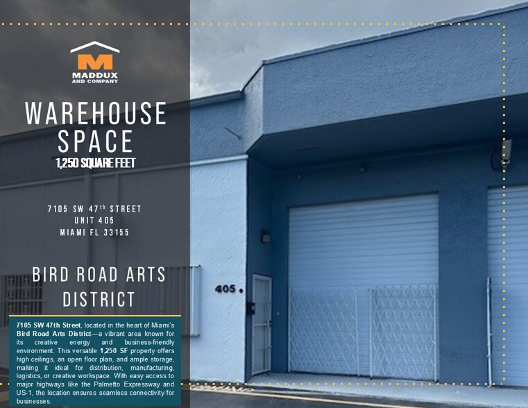 Primary Photo Of 7105 SW 47th St, Miami Showroom For Lease