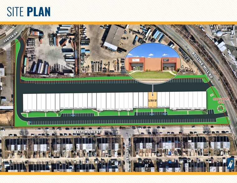 More Photos Of 7900-7996 E Baltimore St, Baltimore Flex For Lease