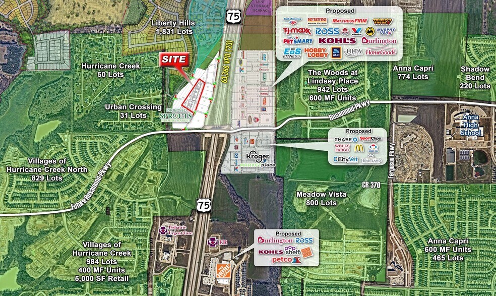 More Photos Of NWC US-75 & Rosamond Pky, Anna Unknown For Lease