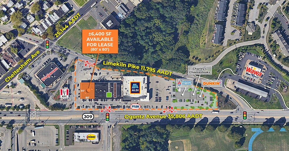 More Photos Of 8100-8499 Limekiln Pike, Wyncote Unknown For Lease