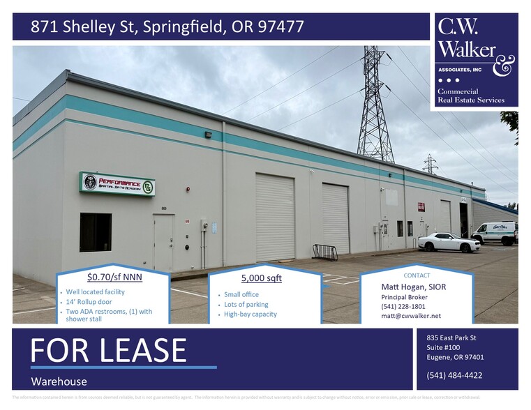 Primary Photo Of 869-875 Shelley St, Springfield Warehouse For Lease