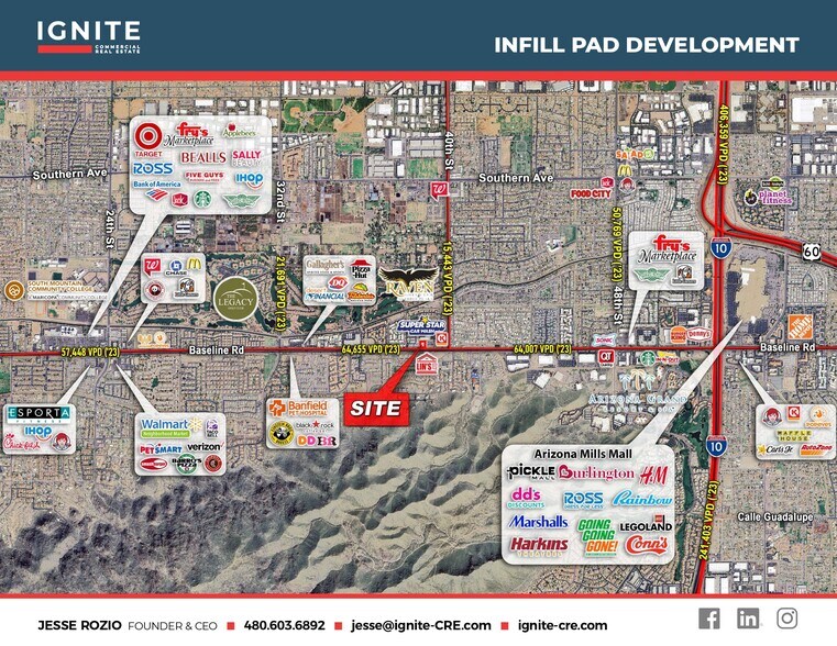 More Photos Of W/NWC 40th St @ Baseline Rd, Phoenix Land For Lease