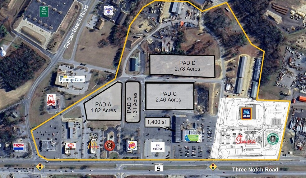 Primary Photo Of Three Notch Road, Charlotte Hall Land For Lease