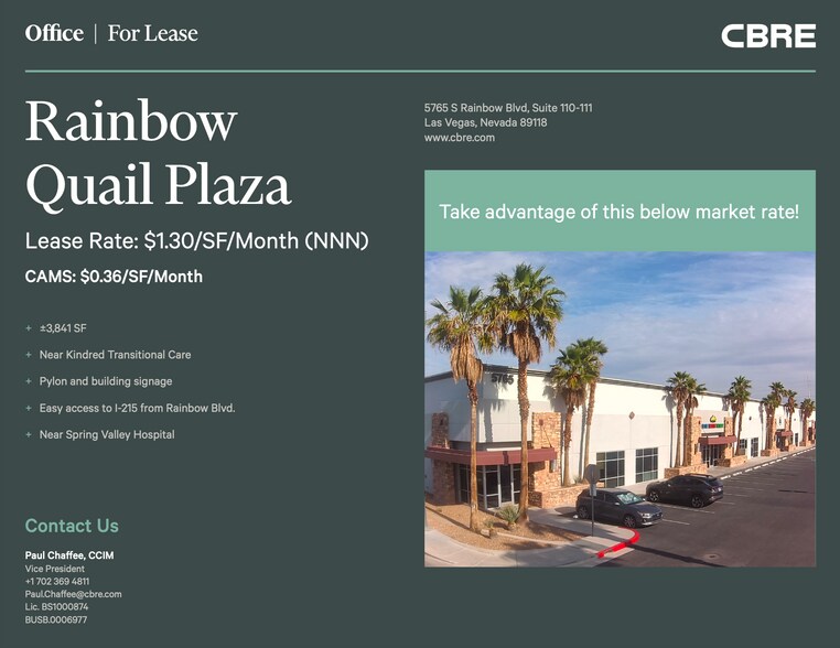 More Photos Of 5765 S Rainbow Blvd, Las Vegas Office For Lease