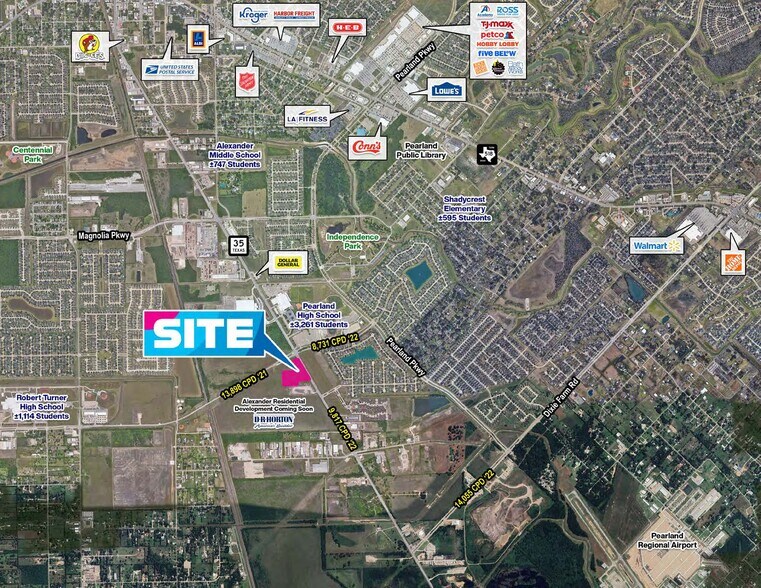 More Photos Of SWC Hwy 35 & Bailey Rd, Pearland Land For Lease