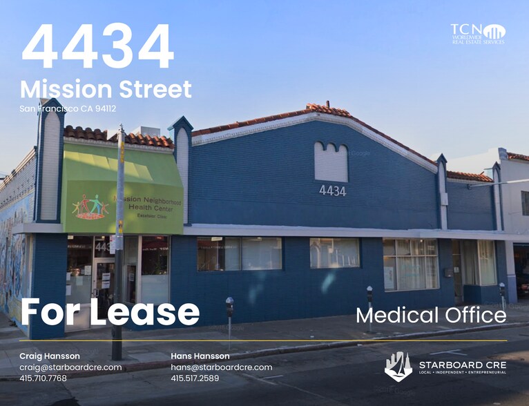 Primary Photo Of 4430-4434 Mission St, San Francisco Medical For Lease
