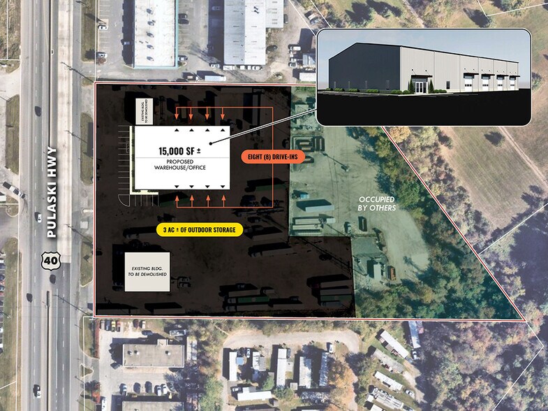 More Photos Of 11411 Pulaski Hwy, White Marsh Warehouse For Lease