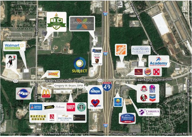 More Photos Of Bert Kouns Loop @ Brookwood Church Way @ Brookwood Church Way, Shreveport Land For Sale