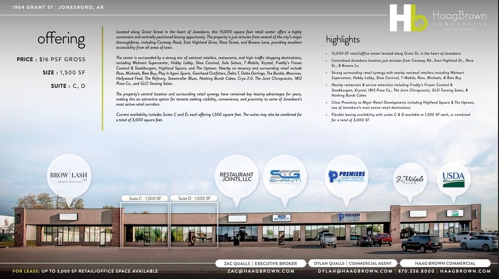 More Photos Of 1904 Grant Ave, Jonesboro Storefront Retail Office For Lease