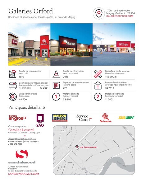 More Photos Of 1700 Rue Sherbrooke, Magog General Retail For Lease