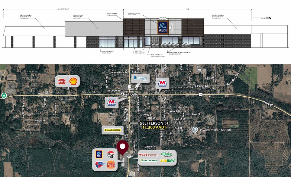 More Photos Of 1245 S Jefferson St, Monticello Freestanding For Lease