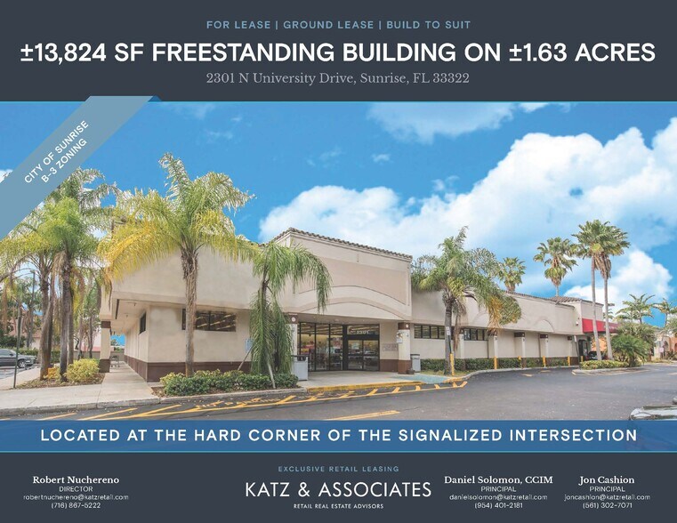 Primary Photo Of 2301 N University Dr, Sunrise Drugstore For Lease