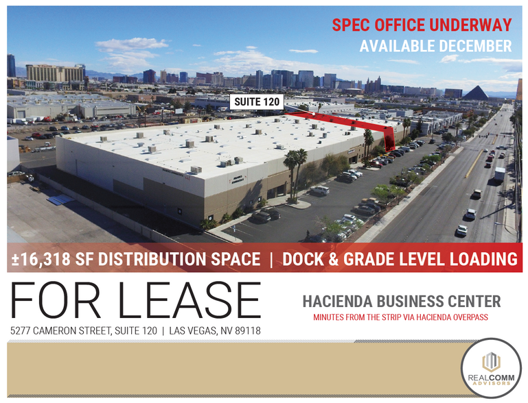 Primary Photo Of 5277 Cameron St, Las Vegas Warehouse For Lease