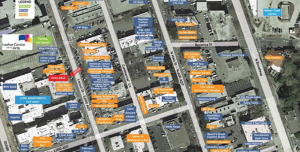 More Photos Of 1525-1531 Locust St, Walnut Creek Storefront For Lease