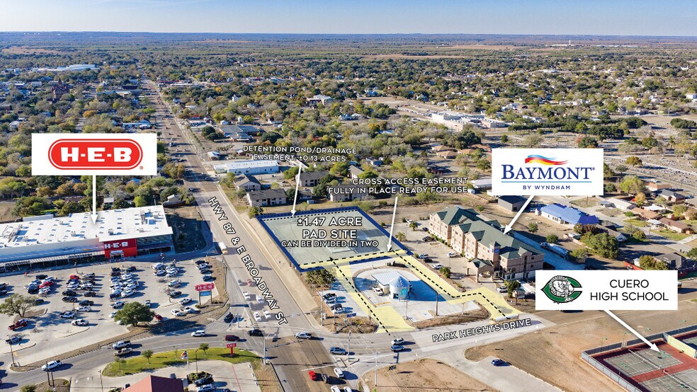 Primary Photo Of E Broadway St @ Park heights dr., Cuero Land For Sale