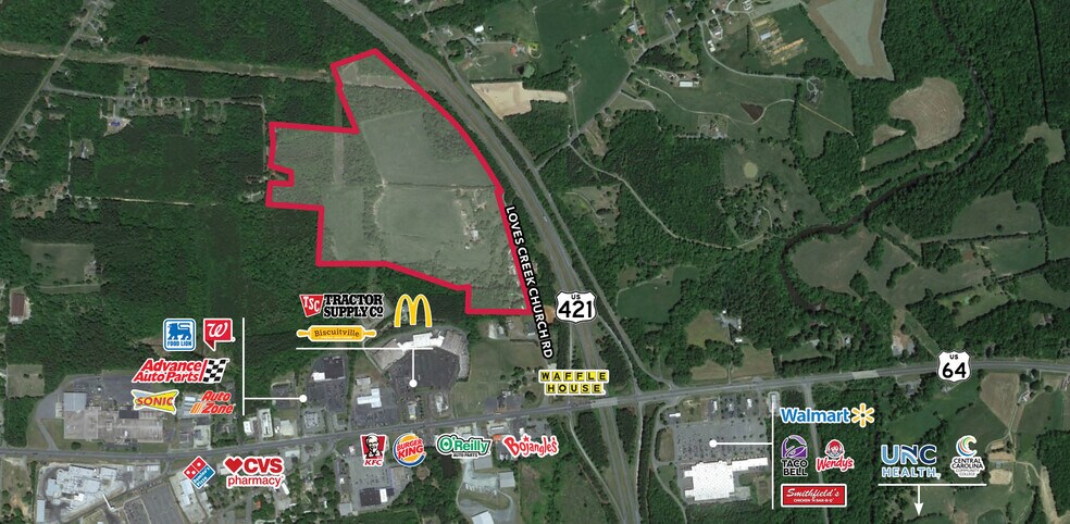 Primary Photo Of Loves Creek Church, Siler City Land For Sale