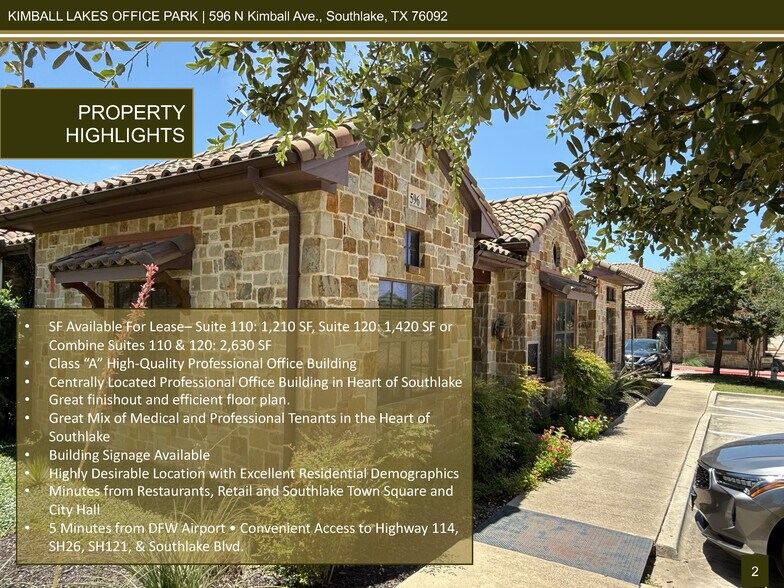 More Photos Of 596 N Kimball Ave, Southlake Medical For Lease