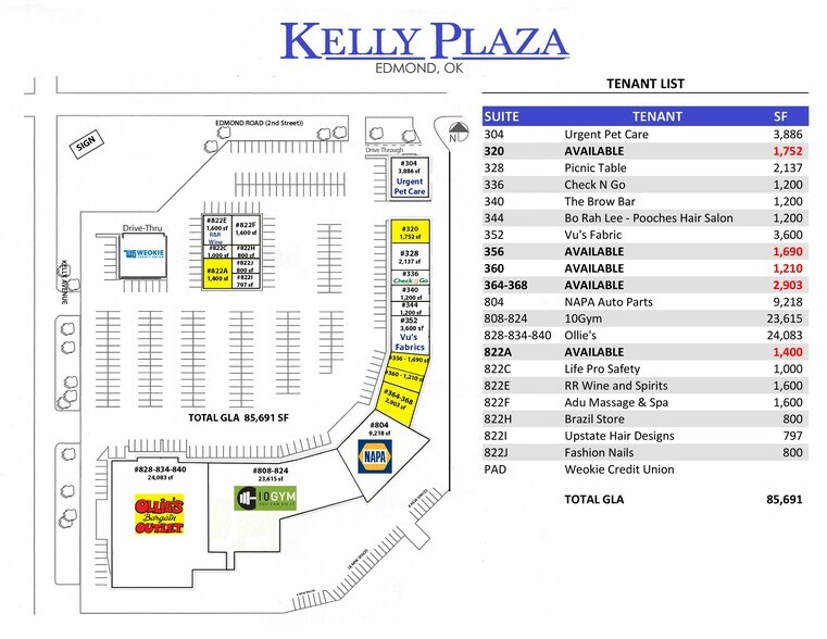 More Photos Of 800-828 W Edmond Rd, Edmond Unknown For Lease