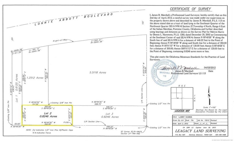 More Photos Of 1105 Lonnie Abbott Blvd, Ada Land For Sale