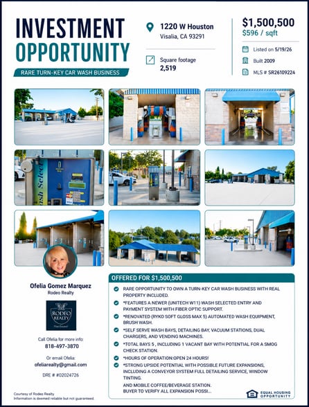More Photos Of 1220 W Houston Ave, Visalia Carwash For Sale
