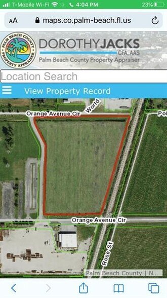 More Photos Of 500 Orange Avenue Cir, Belle Glade Land For Lease