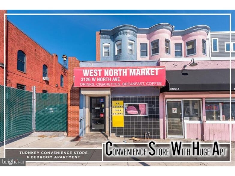 Primary Photo Of 3126 W North Ave, Baltimore Storefront Retail Residential For Sale