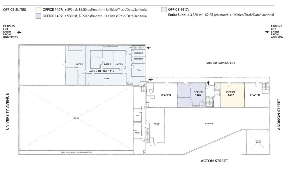 More Photos Of 1405-1417 Addison St, Berkeley General Retail For Lease