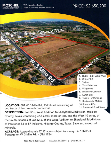 Primary Photo Of 601 W Mile 3 Rd, Palmhurst Land For Sale