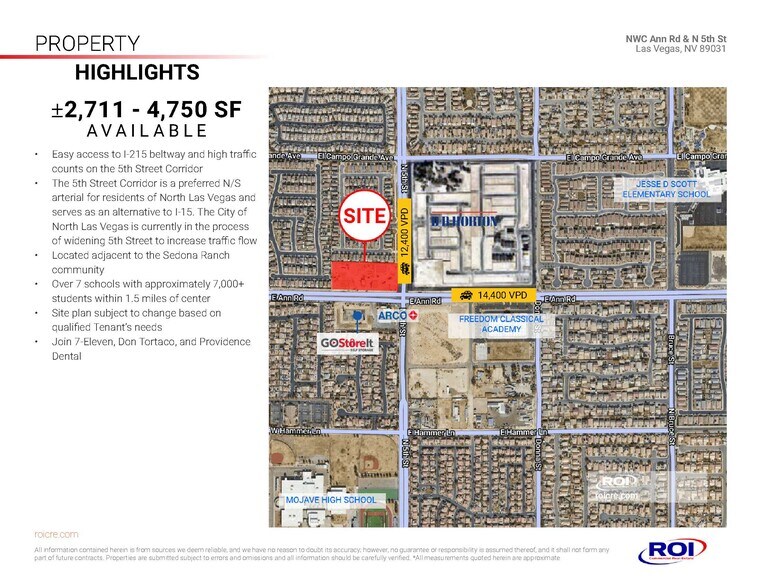 More Photos Of Ann Road & 5th Street, Las Vegas Unknown For Lease