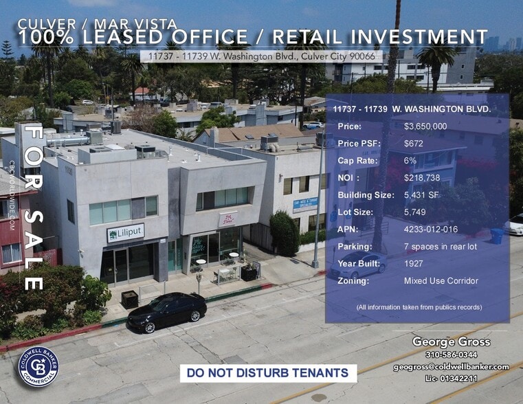 More Photos Of 11737-11739 W Washington Blvd, Los Angeles Storefront Retail Office For Sale